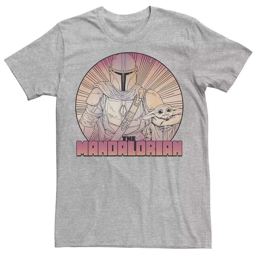 Men's Star Wars The Mandalorian The Child Gradient Line Art Tee,  Product Image