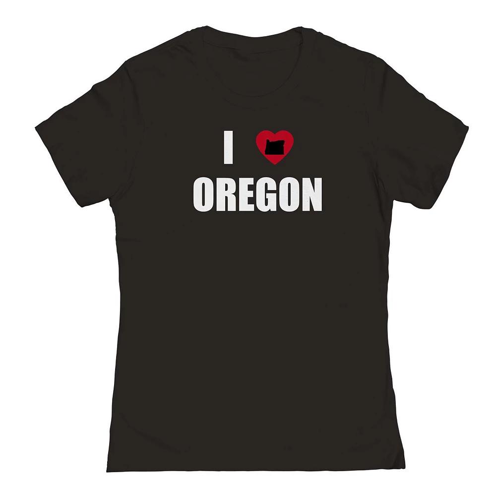 Junior's I Heart Oregon Graphic Tee, Women's,  Product Image