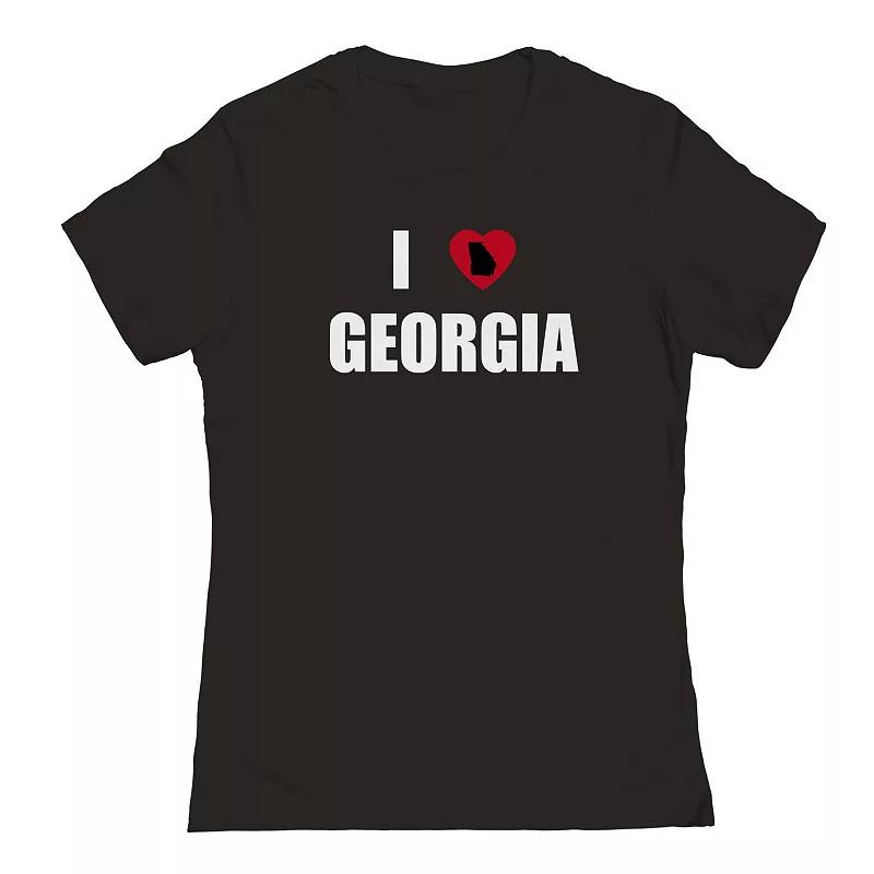 Junior's I Heart Georgia Graphic Tee, Women's,  Product Image