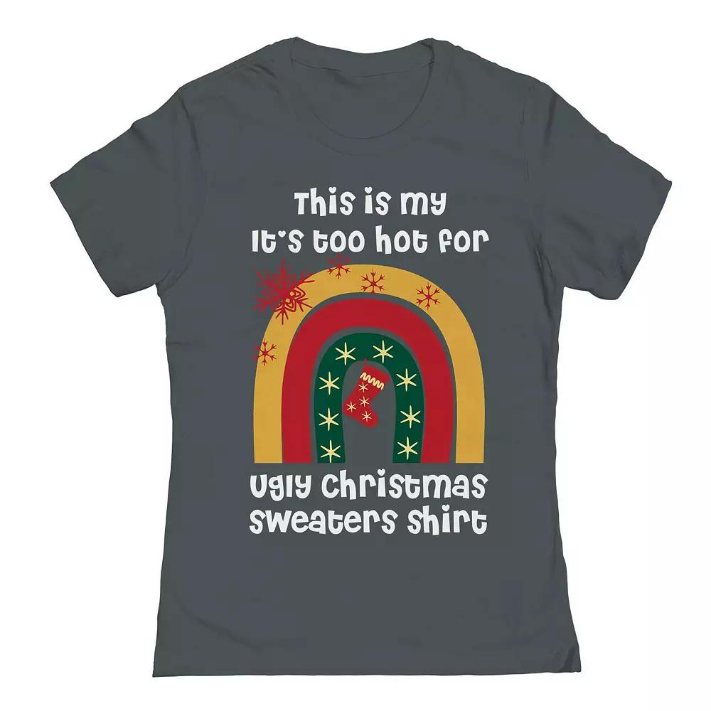 Junior's Ugly Christmas Sweater Graphic Tee, Women's,  Product Image