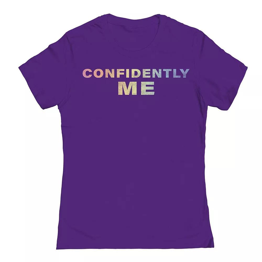 Junior's Grayson Threads The Label Confidently Me Pride Graphic Tee, Women's, Size: Medium, Purple Rush Product Image