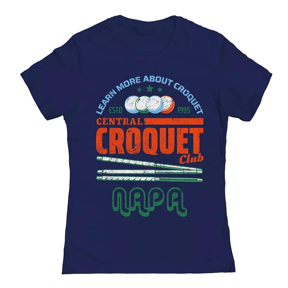 Junior's Central Croquet Womens Graphic Tee, Girl's, Size: XXL, Blue Product Image