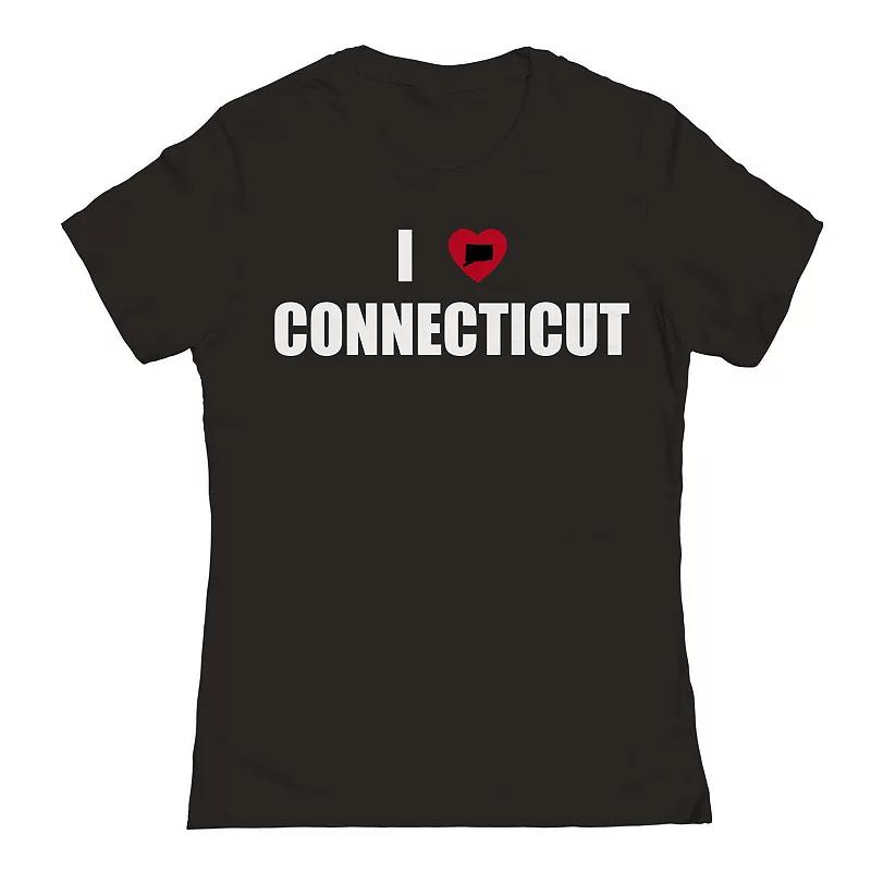 Junior's I Heart Connecticut Graphic Tee, Women's,  Product Image