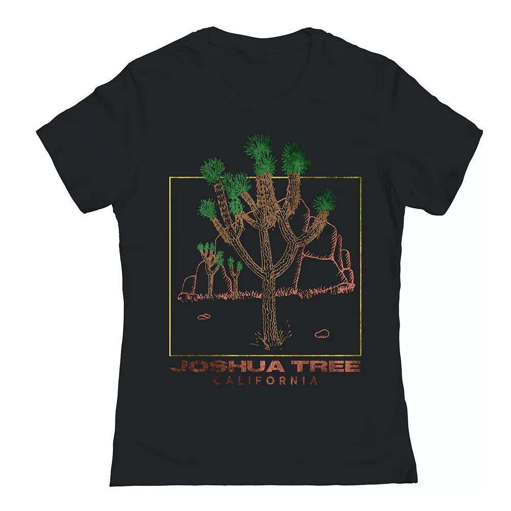 Junior's Joshua Tree California Womens Graphic Tee, Girl's, Size: Medium, Black Product Image