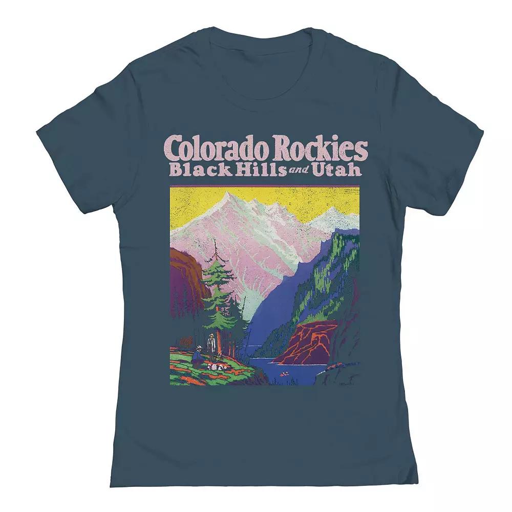 Junior's Colorado Rockies Light Graphic Tee, Women's, Size: Large, Blue Product Image
