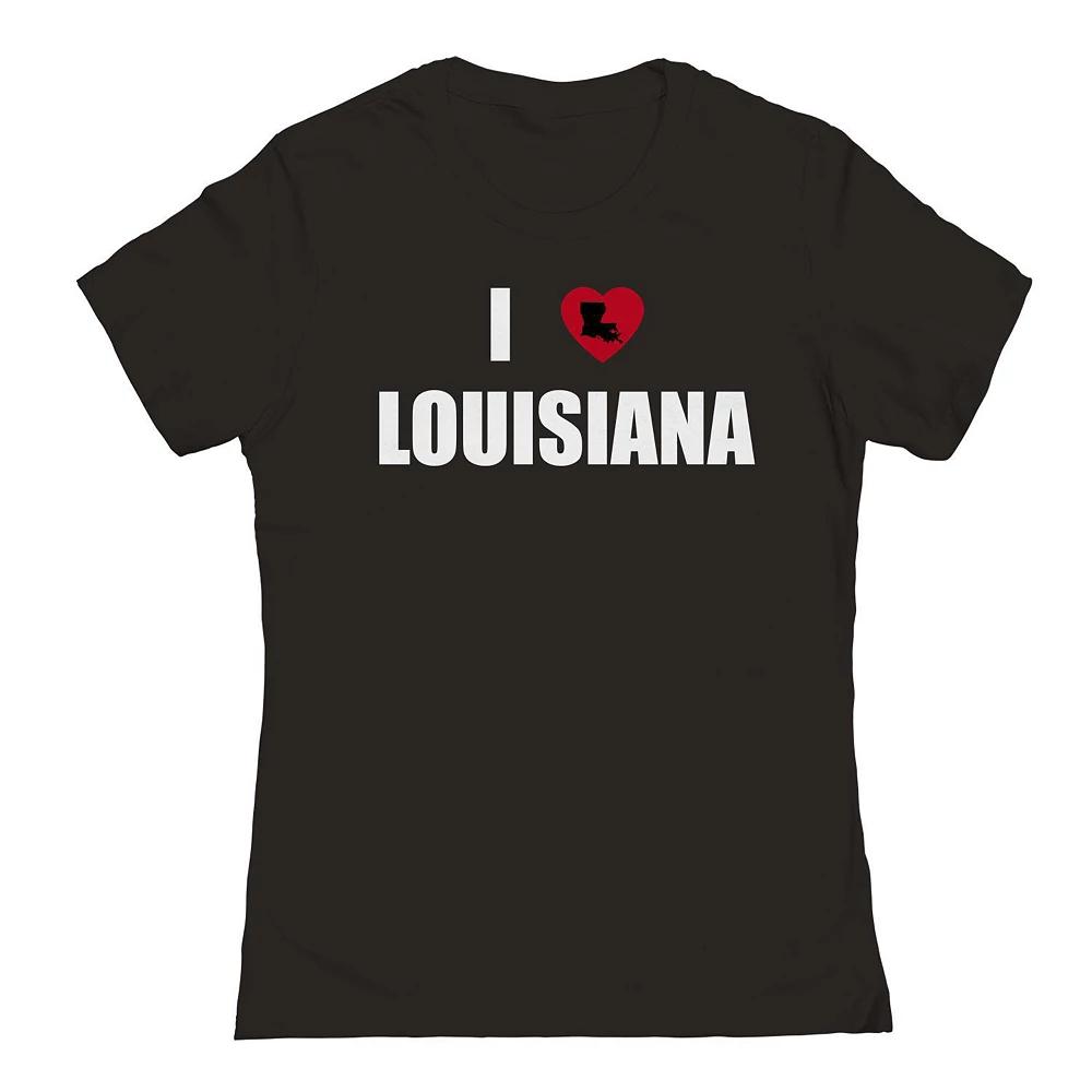 Junior's I Heart Louisiana Graphic Tee, Women's,  Product Image