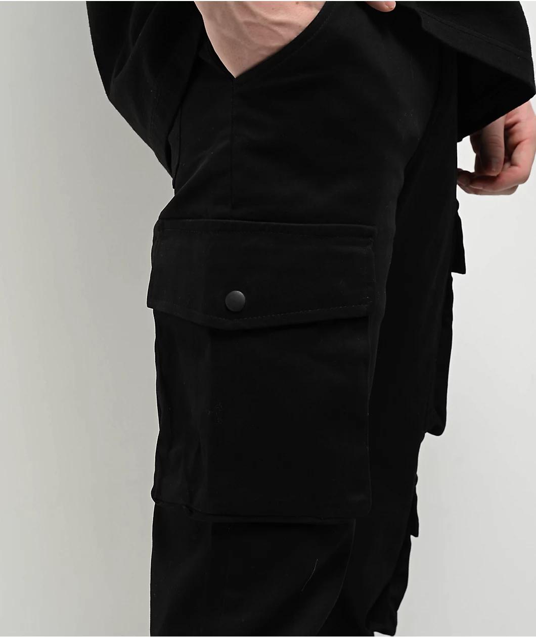 American Stitch Black Flare Cargo Pants Product Image