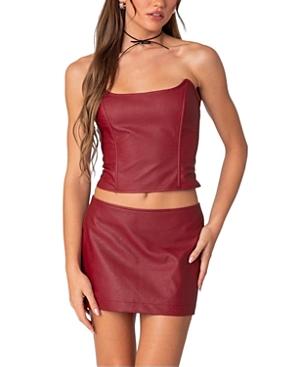 Edikted Aster Faux Leather Corset Product Image