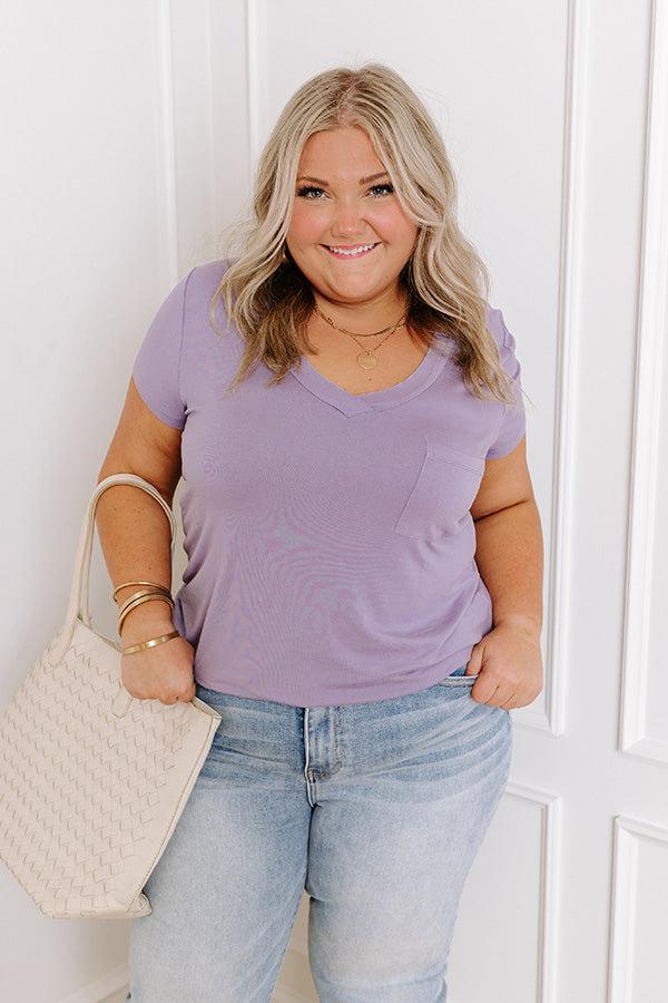 Casual Convo Shift Tee in Lavender Curves Product Image