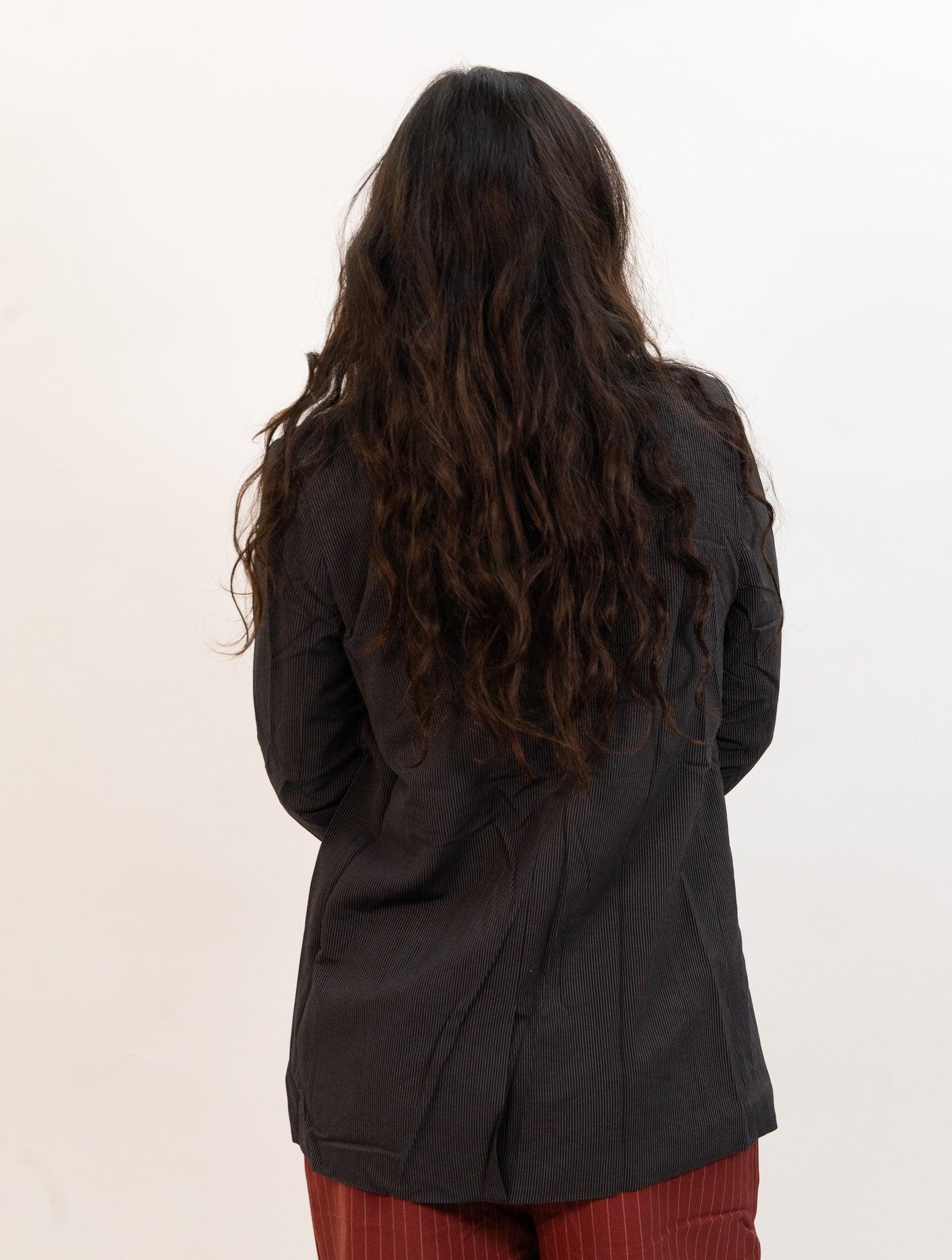 Wild Pony Pinstripe Suit Blazer - Black Product Image