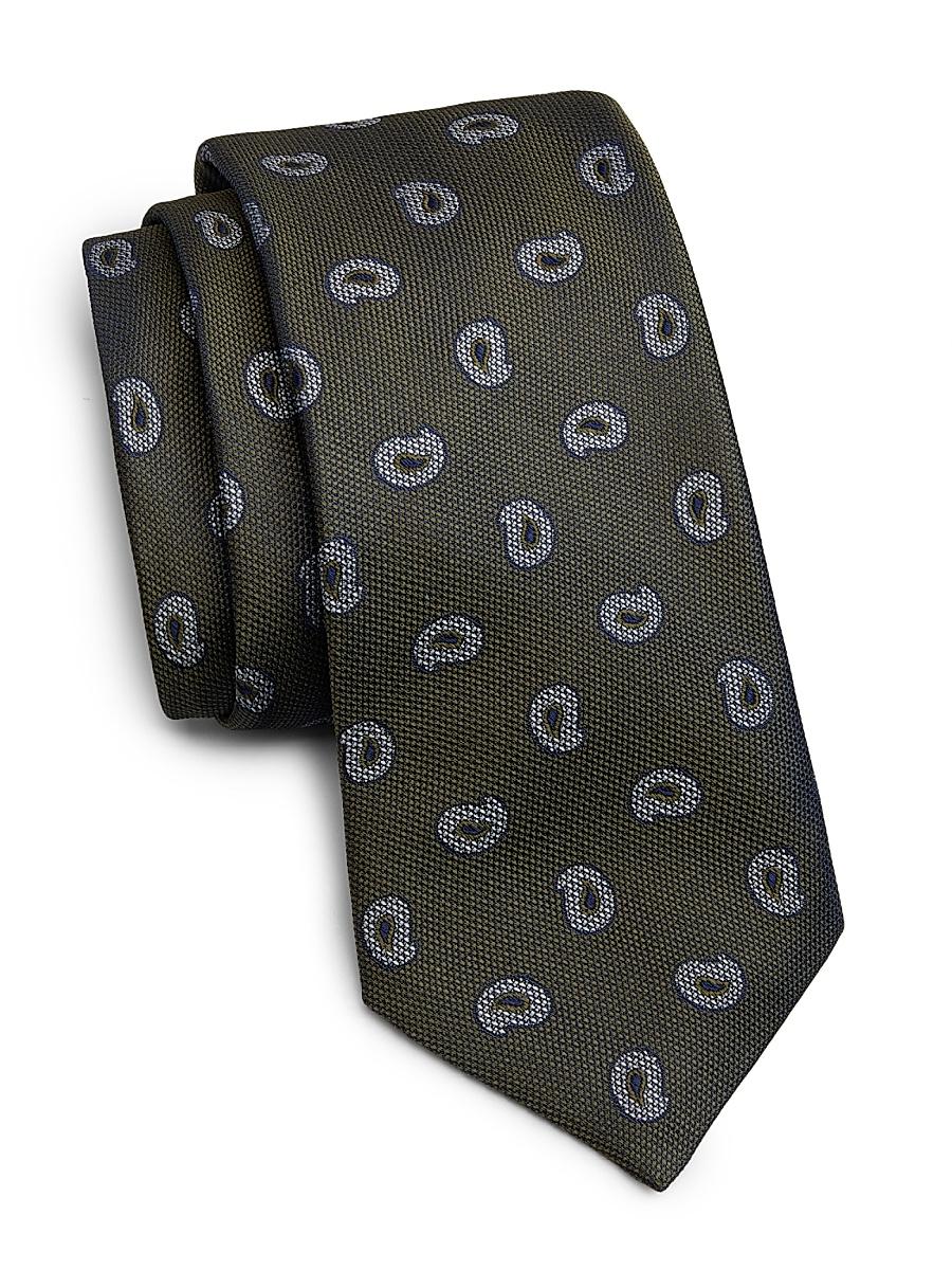 Mens Geometric Silk Tie Product Image