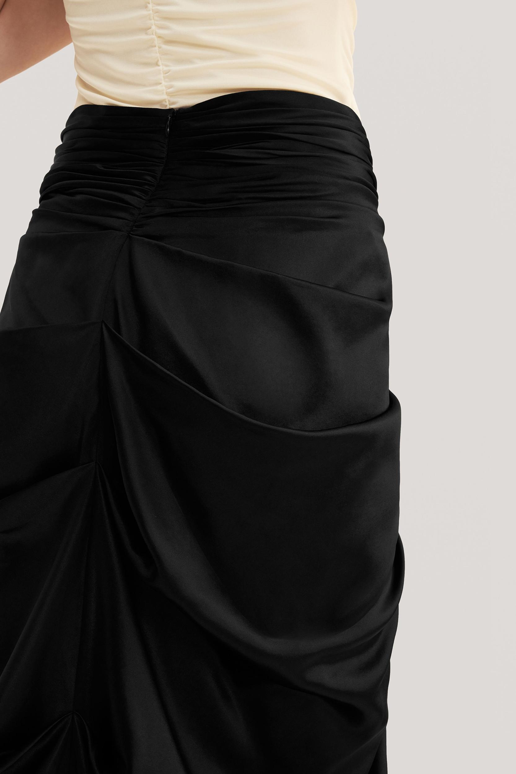 Malus Draped Front Knot Skirt Product Image