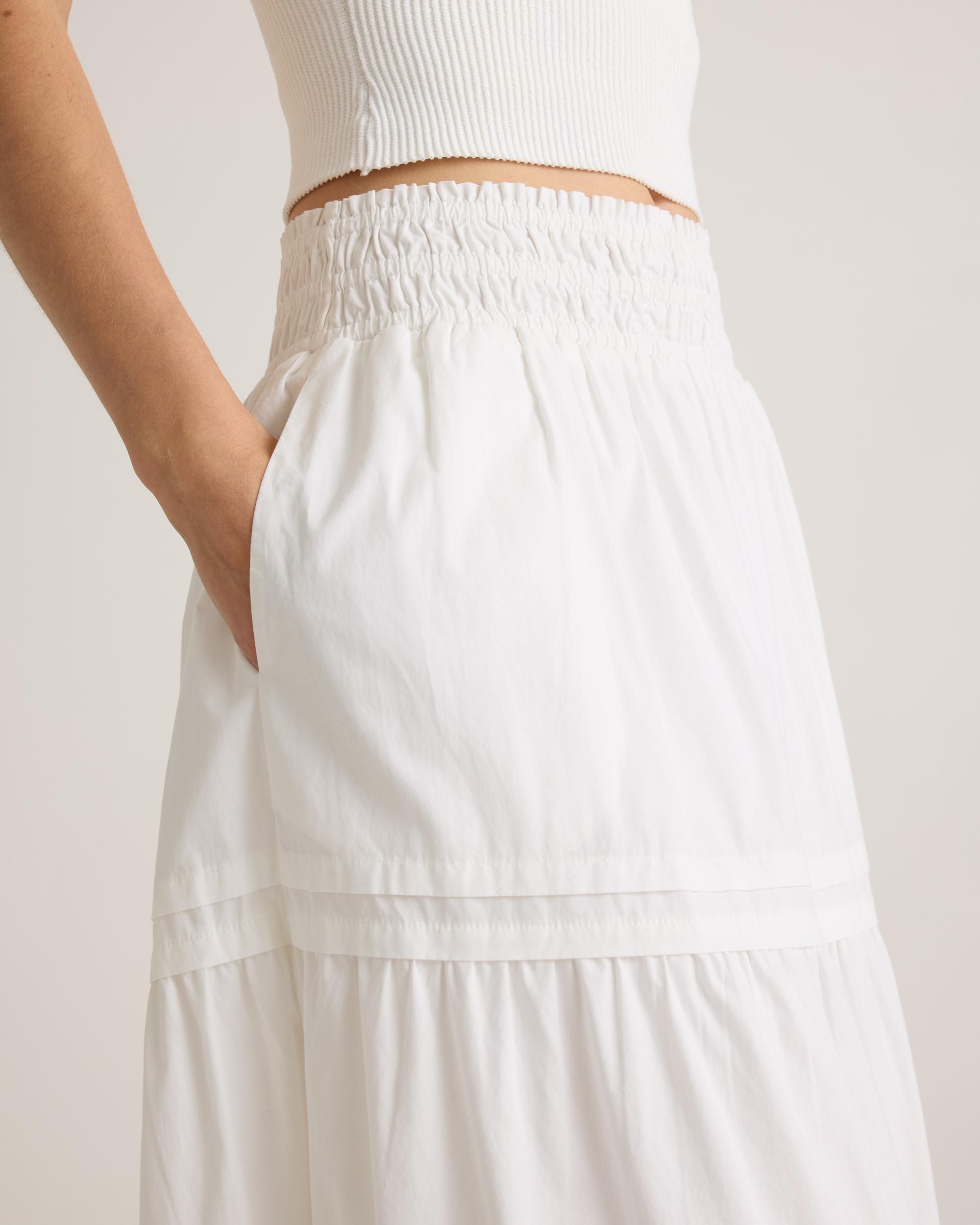 Quince | Women's Poplin Tiered Maxi Skirt Organic Cotton Product Image