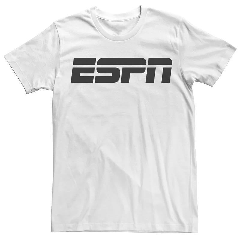 Men's ESPN Black Logo Tee, Size: Large, White Product Image