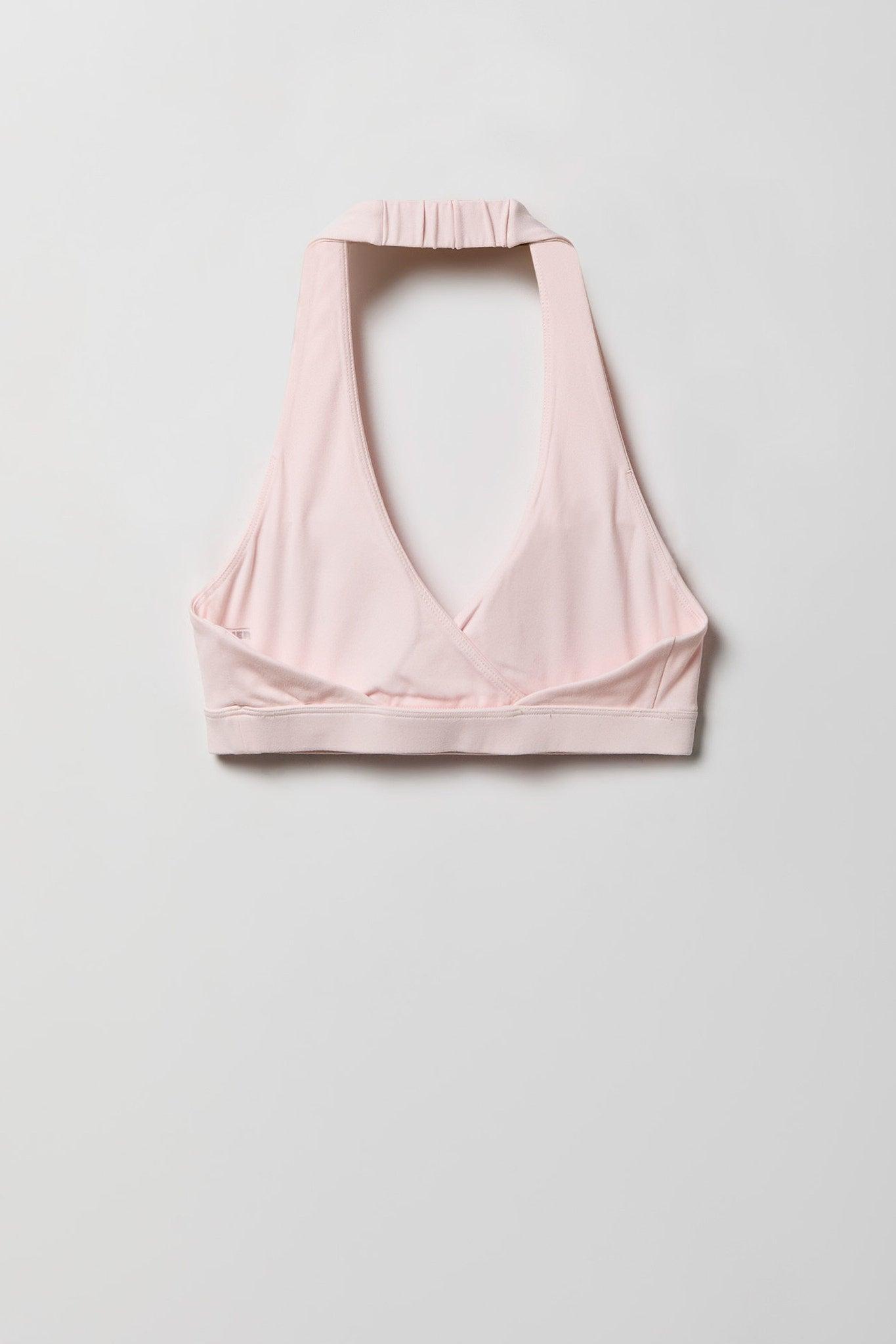 Active High Density Surplice Halter Bra Female Product Image