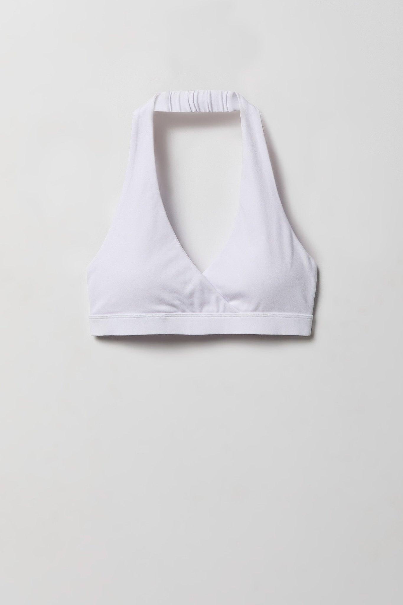 Active High Density Surplice Halter Bra Female Product Image