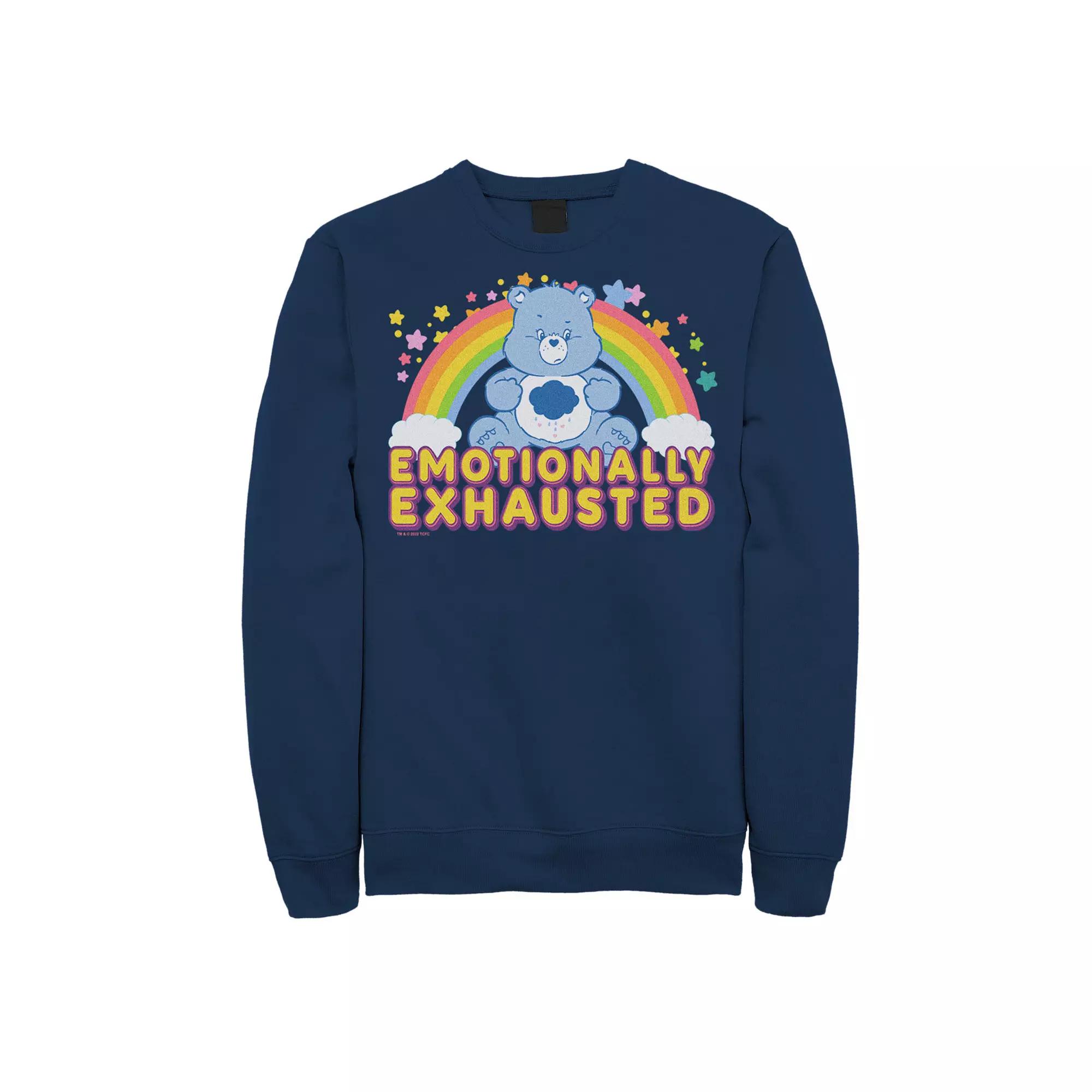 Men's Care Bears Emotionally Exhausted Graphic Fleece,  Product Image