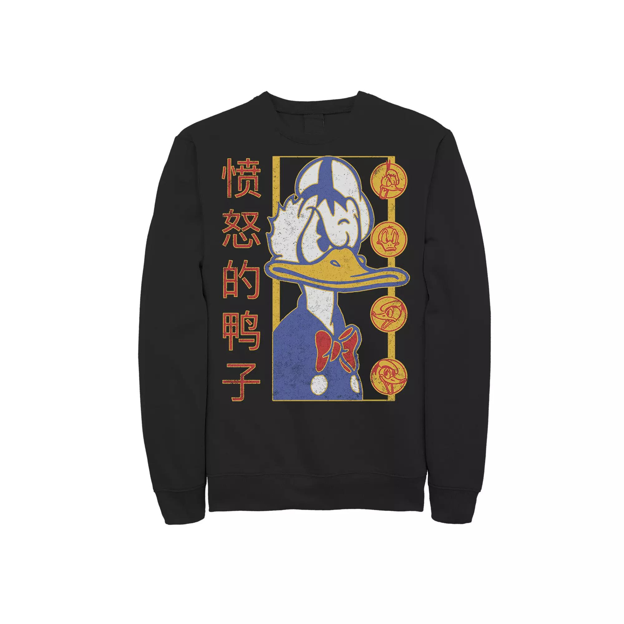 Disney's Mickey And Friends Donald Duck Kanji Men's Sweatshirt,  Product Image
