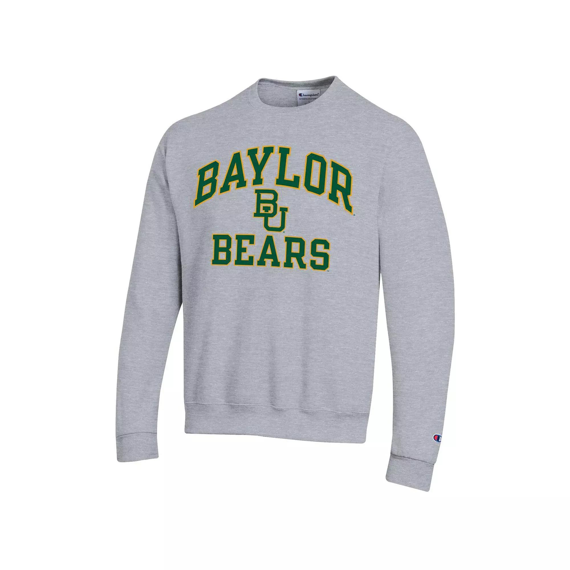 Men's Champion Heather Gray Baylor Bears High Motor Pullover Sweatshirt,  Product Image