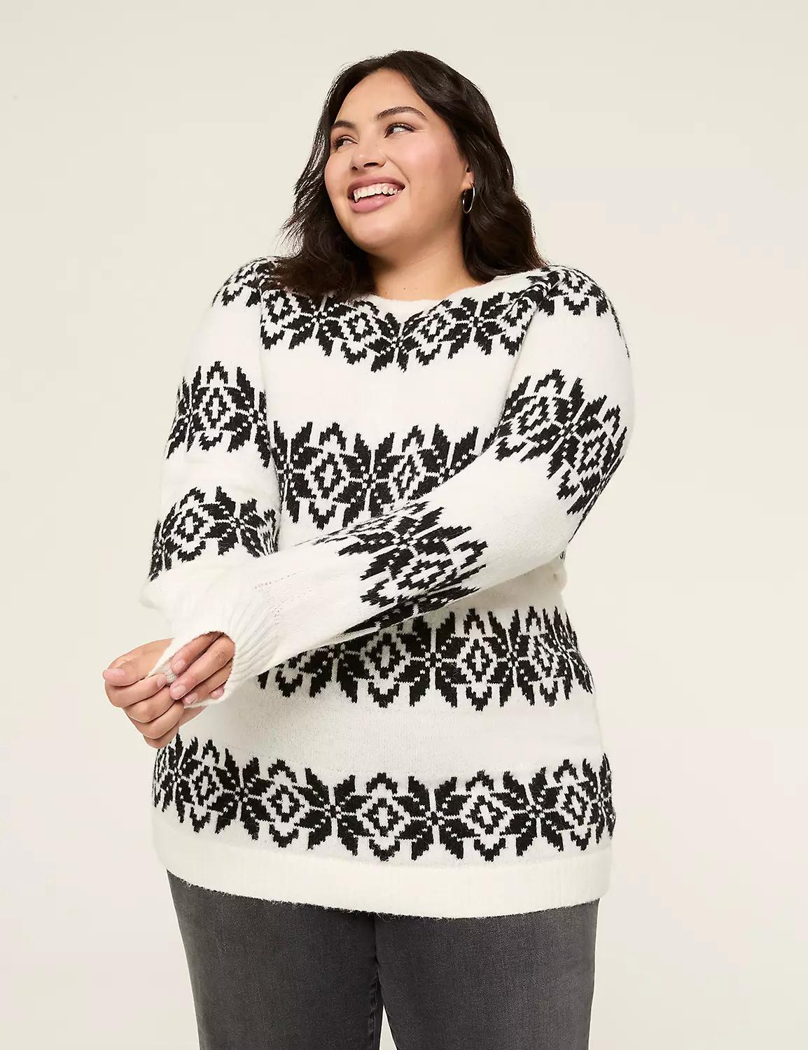 Jacquard Tunic Sweater Product Image