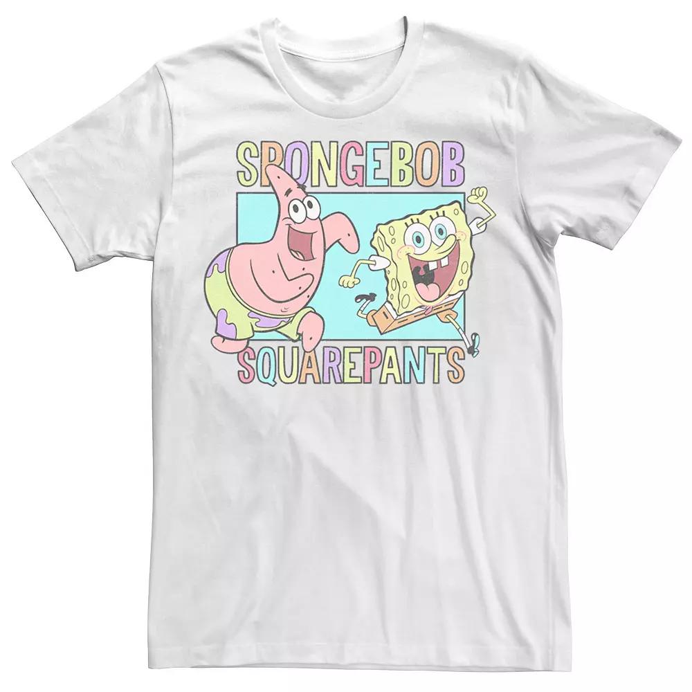 Men's Sponge Bob Happy Running With Patrick Tee,  Product Image