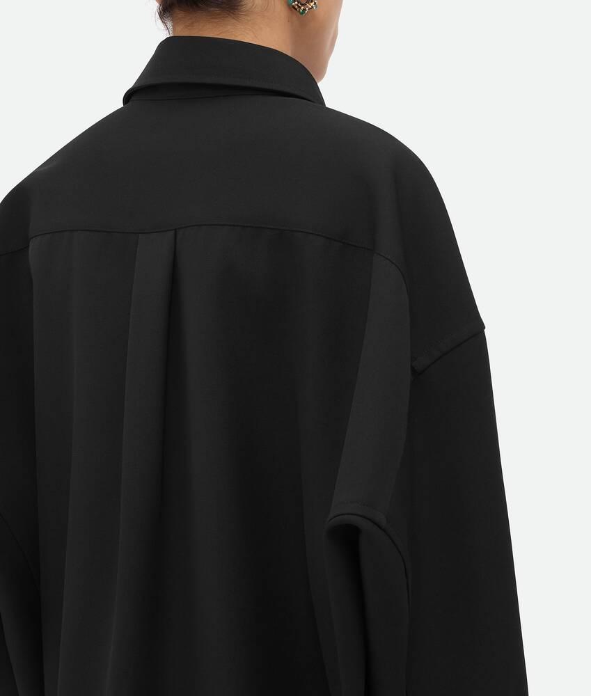 Women's Wool Twill Shirt in Black Product Image