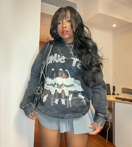 Sopula Vintage Til Death Do Us Part Graphic Acid Washed Hoodie Product Image