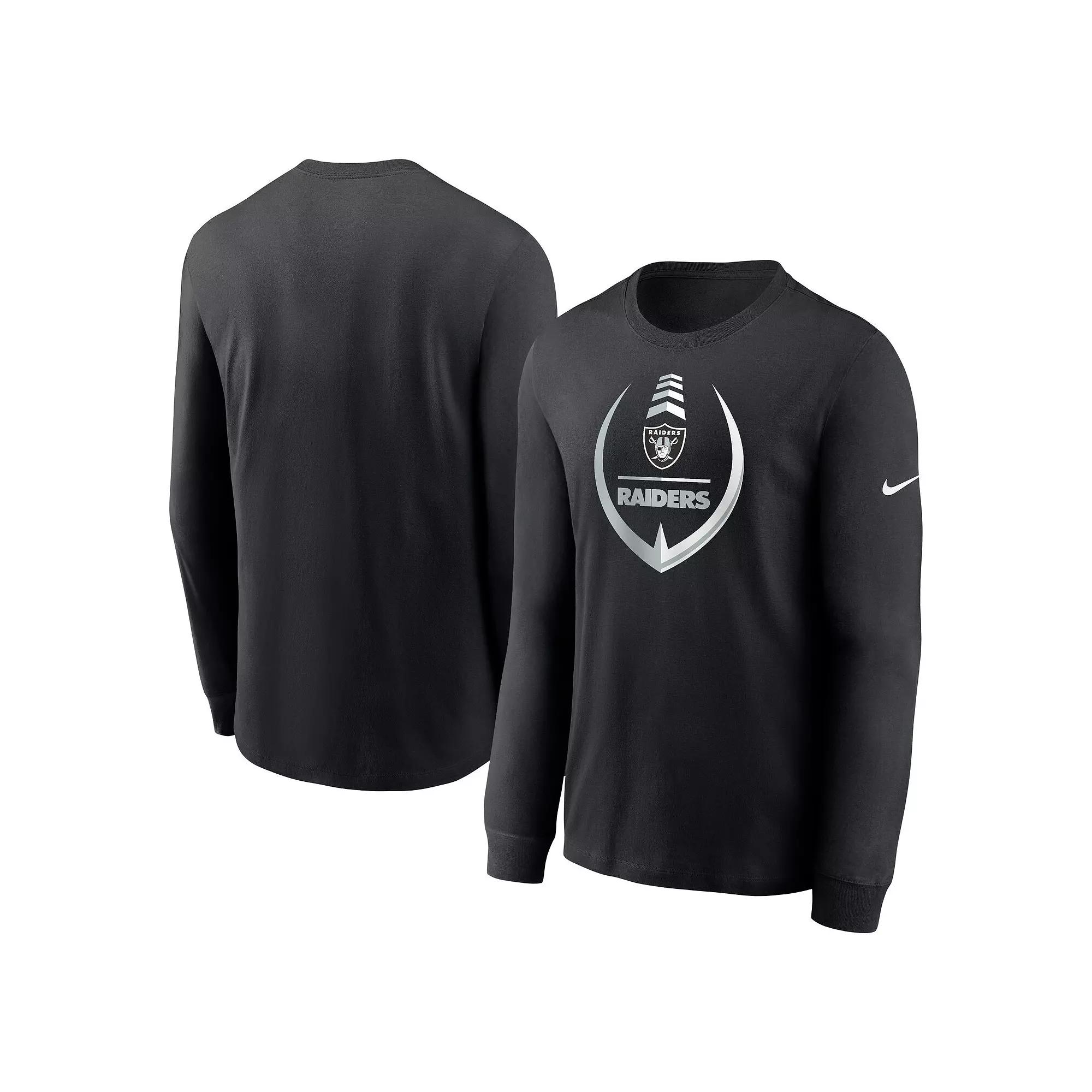 Men's Nike Black Las Vegas Raiders Icon Legend Long Sleeve Performance T-Shirt, Size: Small, Lvr Black Product Image