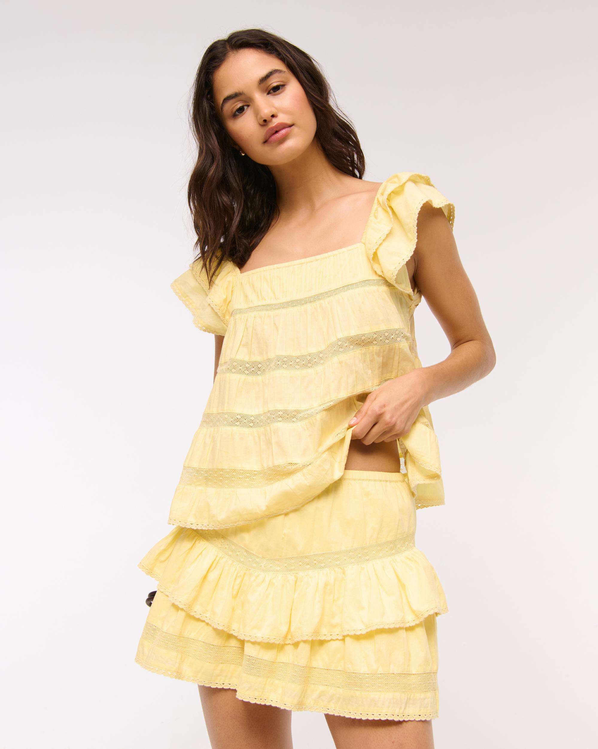 High Rise Drop-Waist Flirty Mini Skort Product Image