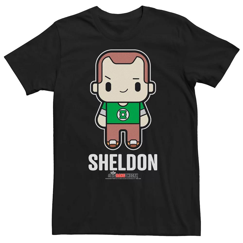 Men's The Big Bang Theory Chibi Sheldon Tee, Size: Large, Black Product Image