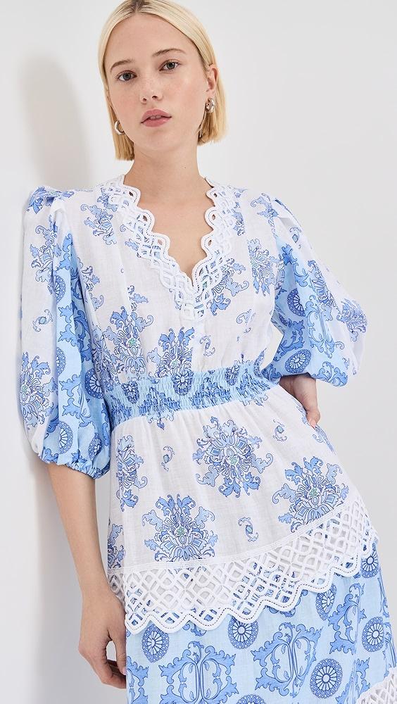 Temptation Positano Congo Printed and Embroidered Long Dress | Shopbop Product Image