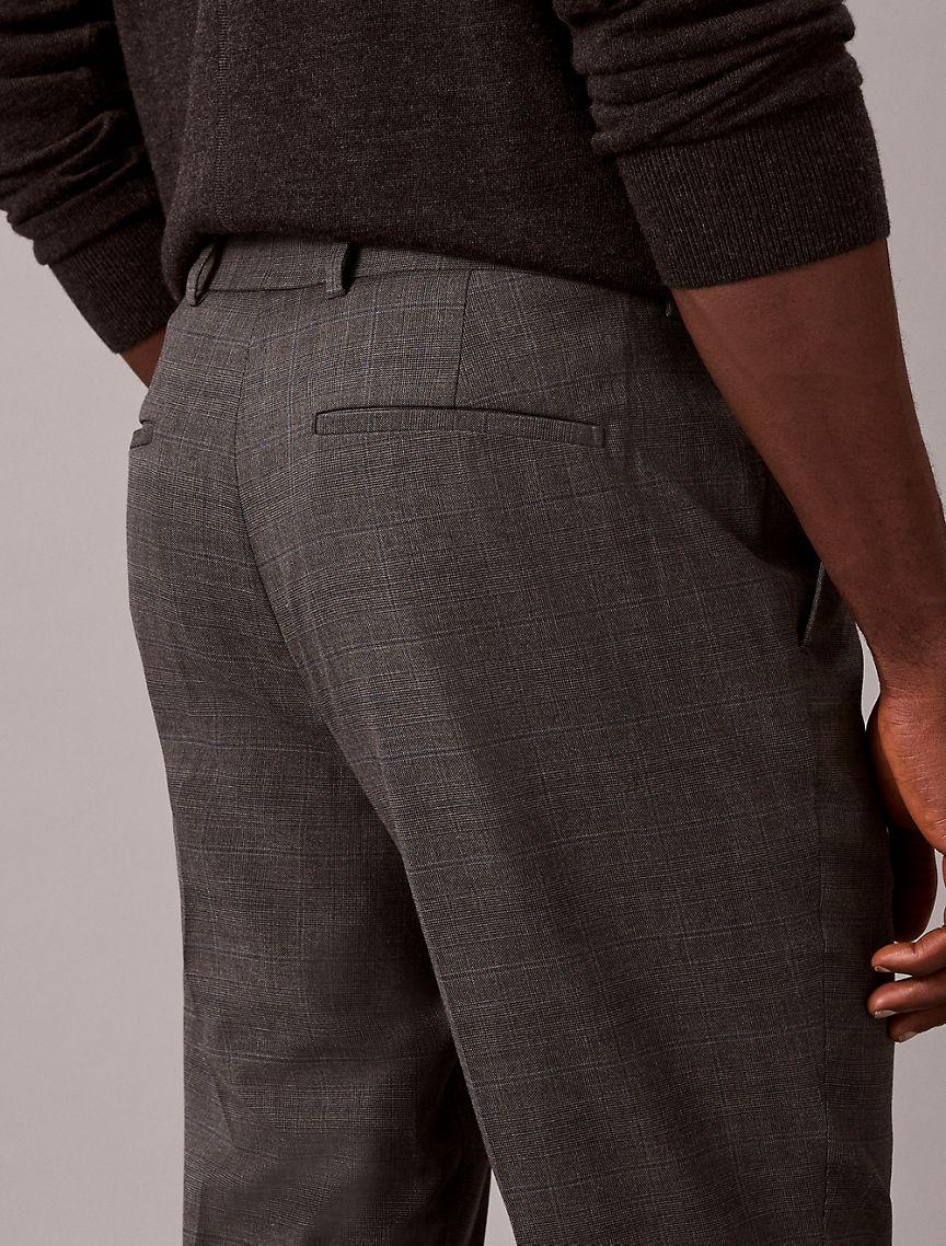 Viscose Blend Check Slim Trouser Product Image