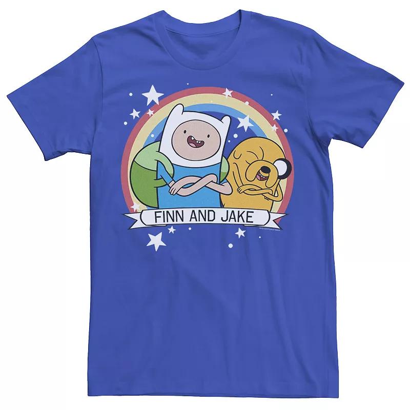 Men's CN Adventure Time Finn & Jake Rainbow Banner Tee,  Product Image