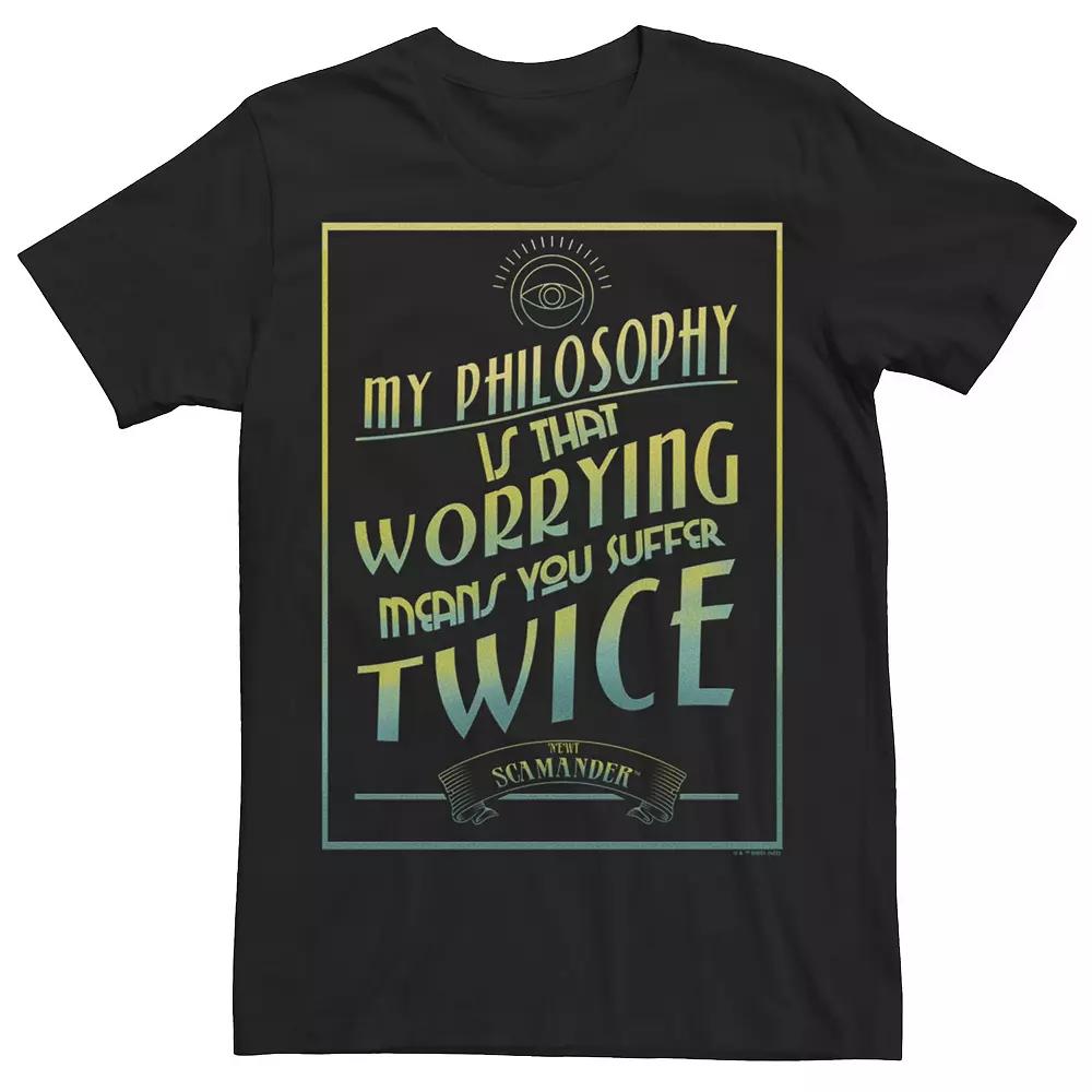 Men's Fantastic Beast Grindelwald My Philosophy Is That Worrying Means You Suffer Twice Tee,  Product Image