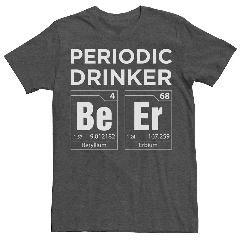 Men's Periodic Table Beer Drinker Nerdy Tee,  Product Image