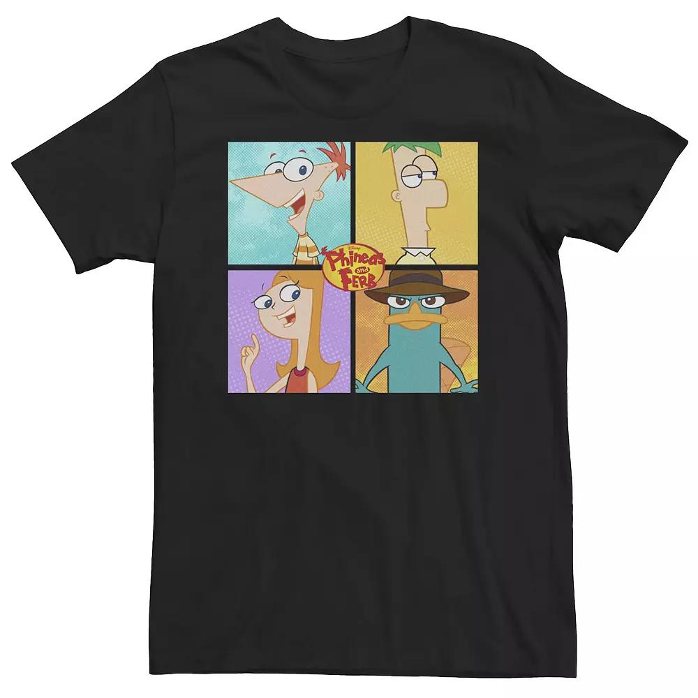 Big & Tall Disney Phineas And Ferb Character Box Up Tee, Men's,  Product Image