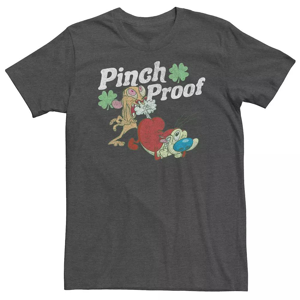 Big & Tall Ren And Stimpy Pinch Proof Shamrock Tee, Men's,  Product Image
