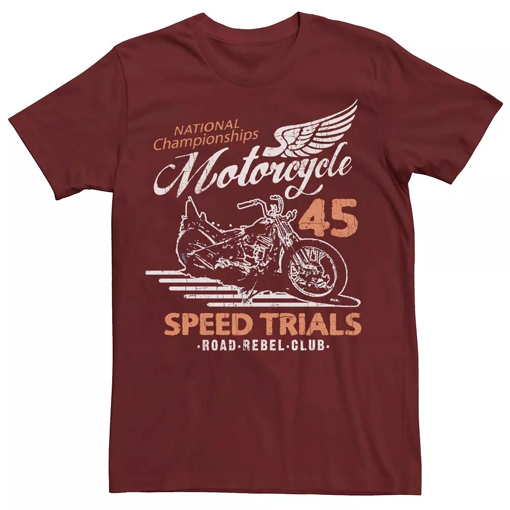 Men's Motorcycle Mania Speed Trails Graphic Tee, Size: XXL, Red Product Image