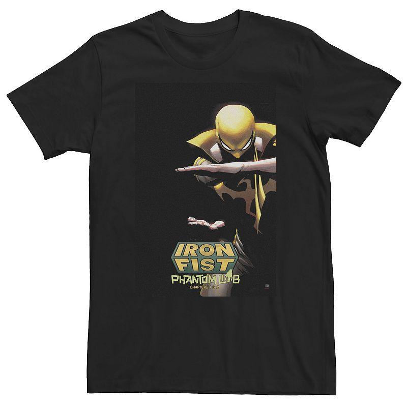 Big & Tall Marvel Iron Fist Phantom Limb Comic Cover Tee, Men's, Size: Large Tall, Black Product Image