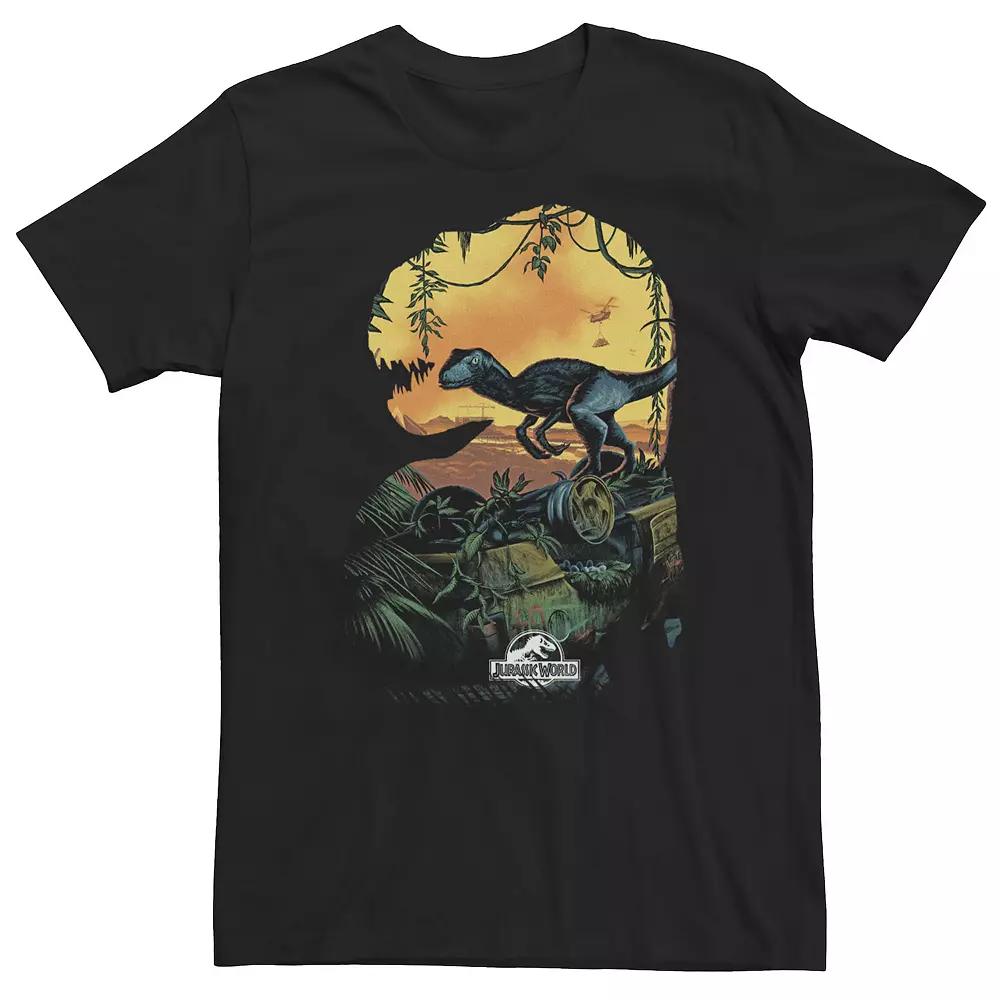 Big & Tall Jurassic World Raptor T-Rex Silhouette Tee, Men's,  Product Image