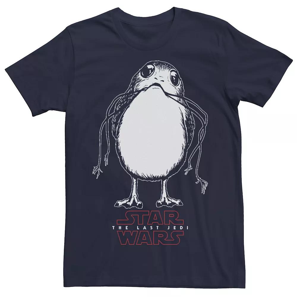 Men's Star Wars The Last Jedi Basic Porg Outline Tee, Size: 3XL, Blue Product Image