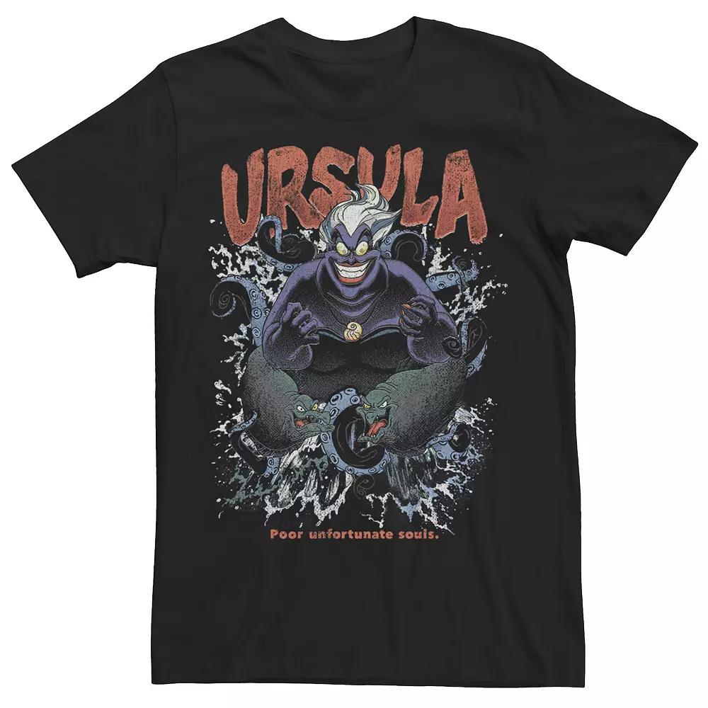 Men's Disney's The Little Mermaid Ursula Poor Unfortunate Souls Poster Tee, Size: XXL, Black Product Image