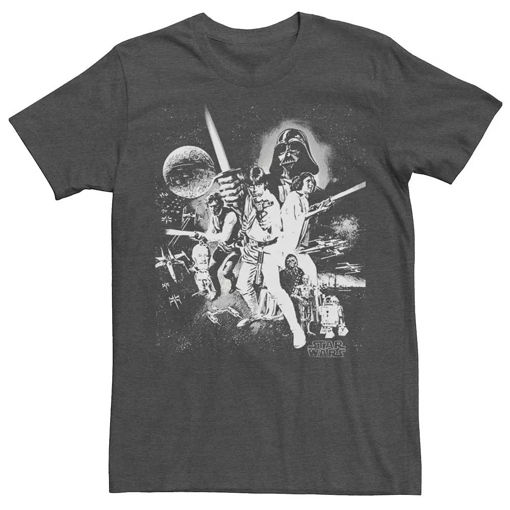 Men's Star Wars Black And White Movie Poster Tee,  Product Image