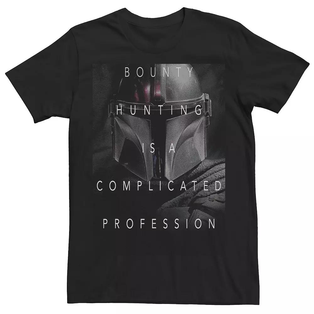 Men's Star Wars The Mandalorian Complicated Profession Dark Poster Tee,  Product Image