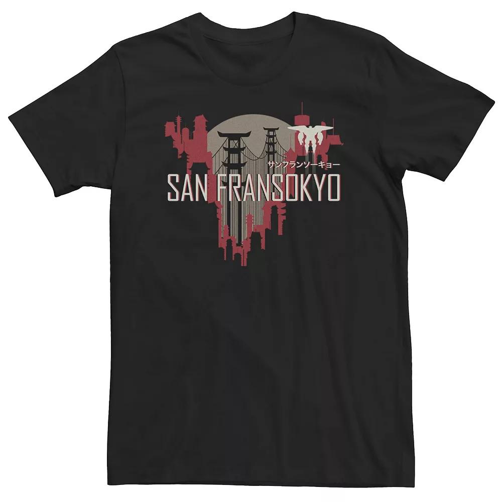 Big & Tall Disney Big Hero 6 San Fransokyo Skyline Silhouette Tee, Men's,  Product Image
