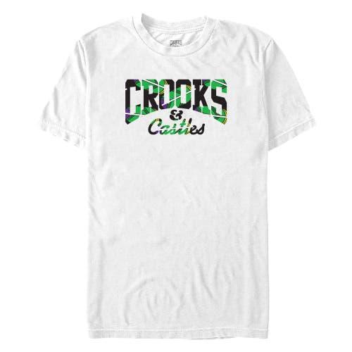Men's Crooks & Castles Black Tropical Print  Graphic T-Shirt Product Image