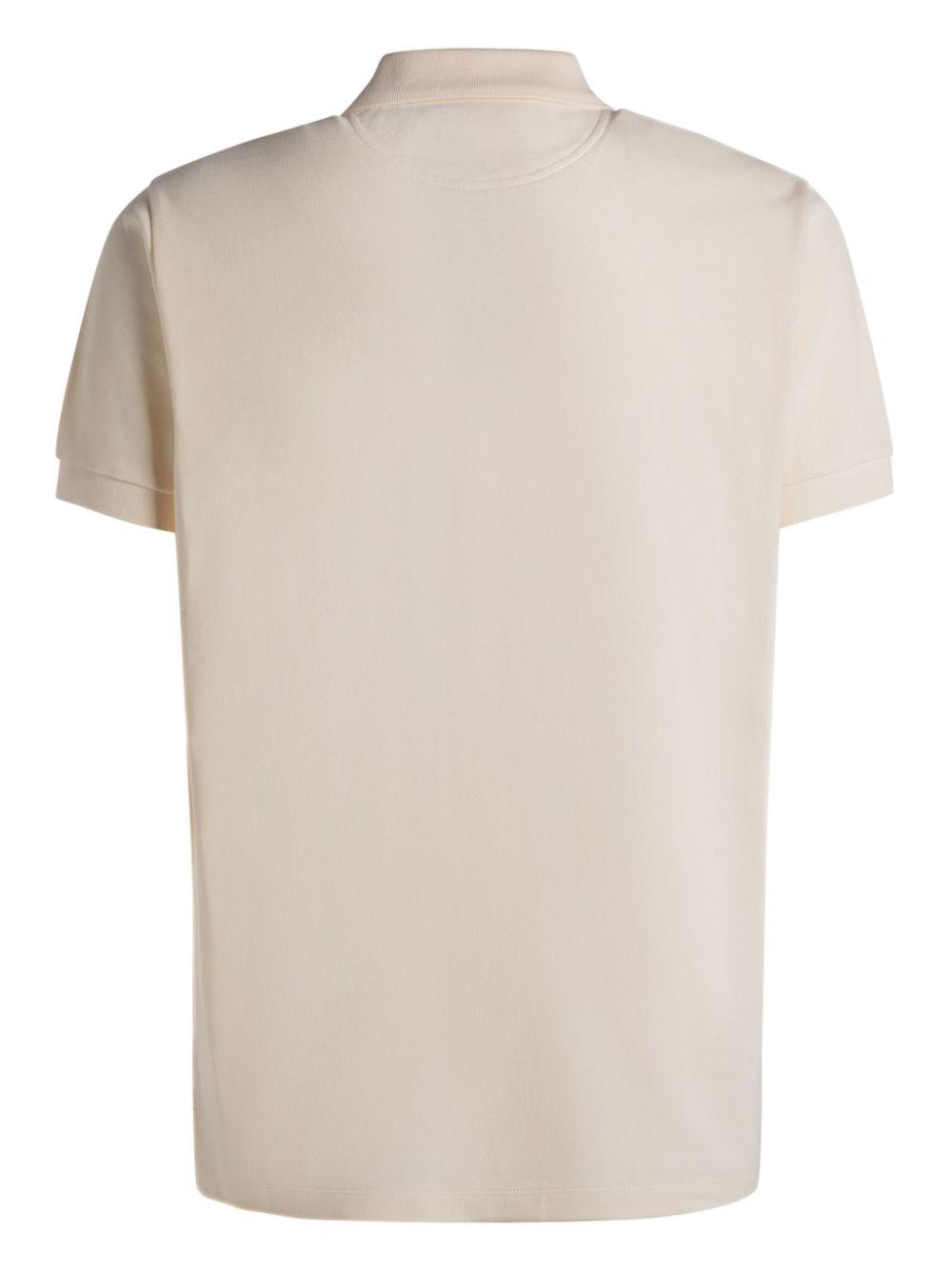 logo-embroidered organic cotton polo shirt Product Image