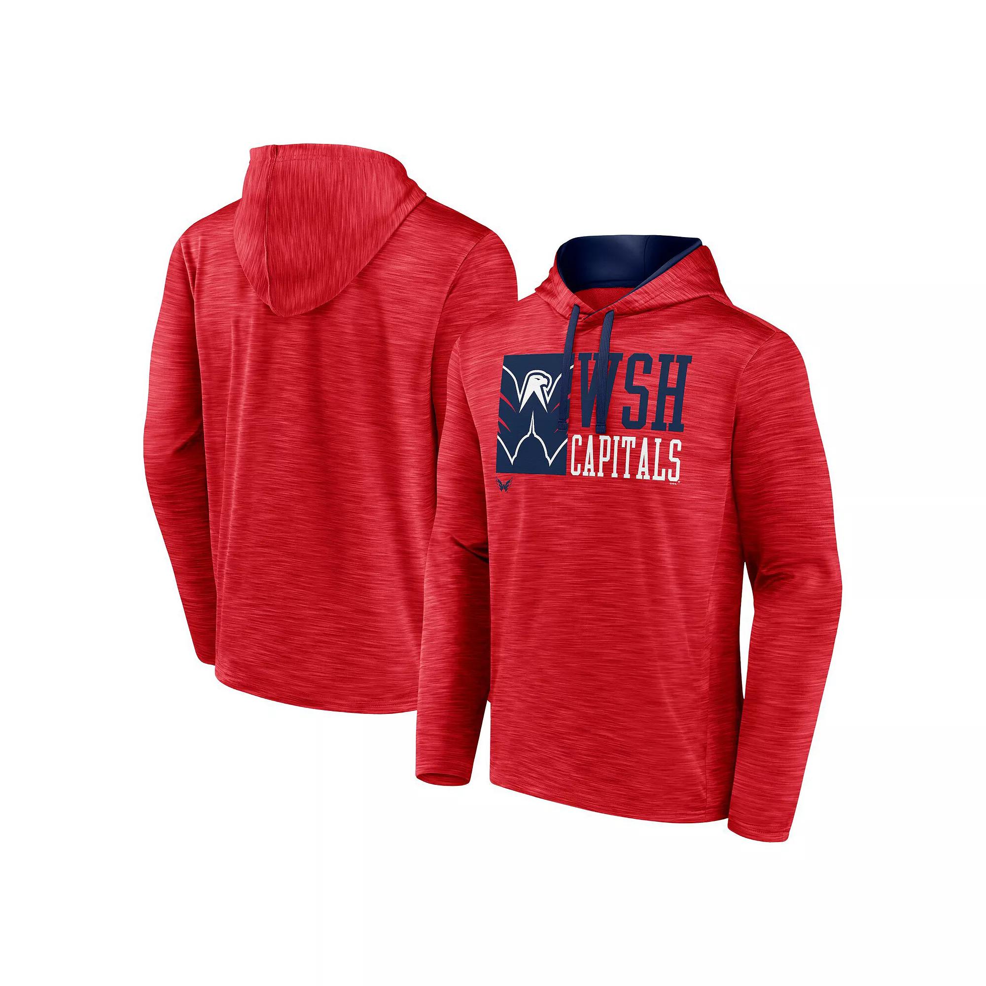 Men's Fanatics Red Washington Capitals Never Quit Pullover Hoodie,  Product Image