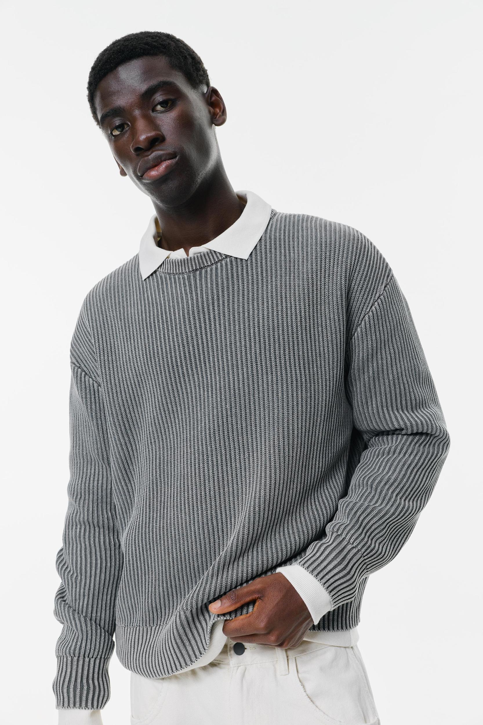 Acid wash knit jumper Product Image