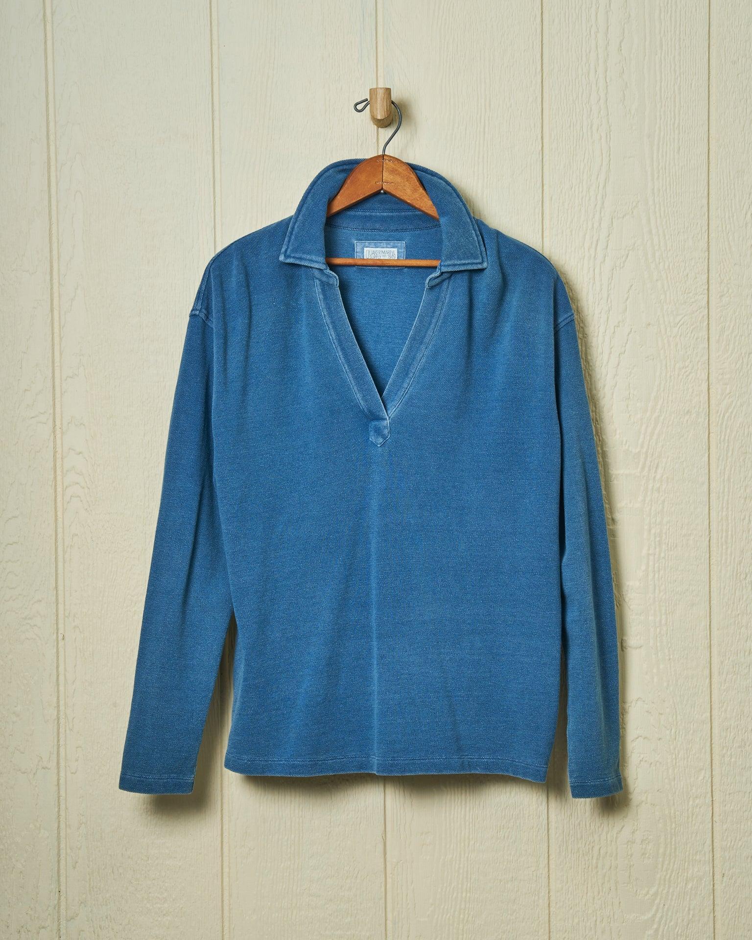 Indigo Inlet Pullover in Heavyweight Pique Product Image